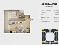 Apartament 2 Camere tip Studio - 7 minute Metrou Berceni - Mobilier b