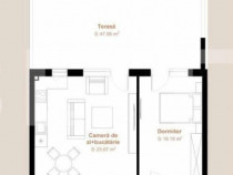 Apartament 2 camere, 54,15 mp + terasa 47,85 mp, zona exclus