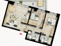 Apartament 3 camere, 70 mp, balcon, cartier Craiovei