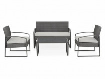 Set mobilier exterior gradina/terasa/balcon canapea+2 fotolii + măsuță