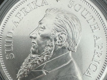 Monede argint Krugerrand 1oz argint pur, investiție protecție inflație