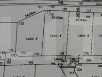 Parcele intravilane cu suprafata cuprinsa intre 708 - 768 mp