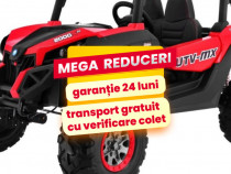 UTV Electric Copii 1-7 Ani UTVMix 603 4x4,2 Loc,Tableta, Roti Moi Rosu