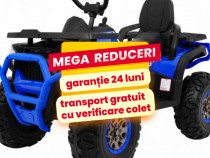 ATV Electric Copii 3-8 Ani DESERT 900 4x4 180W,Roti Moi Albastru