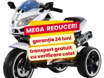 Motocicleta Electrica Cu 3 Roti Pentru Copii 2-6 Ani GS Sport Alb