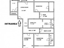 Apartament 5 camere pivnita si 4 balcoane bloc cu lift Turni