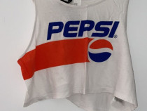Maiou alb cu imprimeu Pepsi
