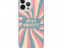 Husa telefon Stay Groovy Clear Iphone 13 pro max