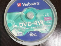 Set 7 x DVD-RW Verbatim noi reinscriptibile 120 min 4.7 GB viteza 4x