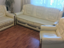 Set canapea extensibilă trei locuri+canapea două locuri+fotoliu