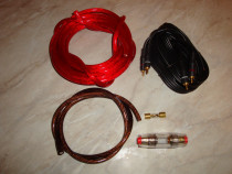 Kit cabluri auto alimentare 5m cablu RCA 5m subwoofer 30A 60A 80A