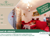 Casa cu 2 camere si 900 mp teren, zona Subcetate, Arad