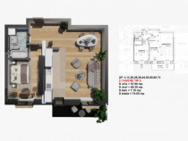 Comision 0% la cumparator! Apartament 2 camere, 65 mp, Satin