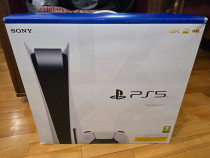 PS5 Disk Edition (Sony PlayStation 5) impecabila + 3 jocuri