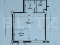 Apartament cu 1 camera, 39 mp, zona străzii Frunzisului