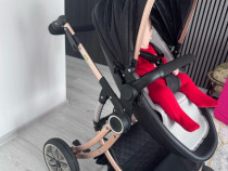 Carucior 2 în 1 egg shape negru