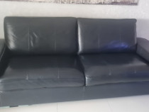 Canapea Piele NATURALA KIVIK - IKEA - 3 locuri, Grann/Bomstad
