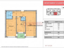 Primaria Popesti Leordeni - 3 camere - Bloc Nou tip