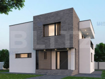 Ansamblu privat case individuale: 120 mp util, 600 mp teren,