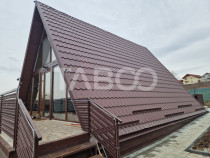 Casa A-frame 125 mp utili cu terasa 30 mp si teren 586 mp Da