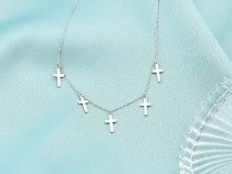 Lantisor argint nou cu Cruciulite