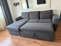 Colțar extensibil JYSK, 3 locuri, cu ladă depozitare