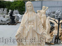 Statuetă fecioara Maria, galben antichizat, model S97.