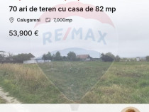 De vanzare 70 ari de teren cu casa de 82 mp