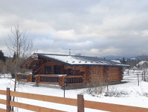 Cabana lemn rotund la munte Panaci, Suceava