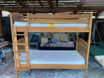 Pat dublu cu saltele