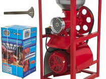 Masina de tocat carne profesionala 1,2 kw, palnie inox, 2 curele
