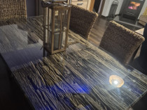 Masa dining, lemn masiv brut, Barracuda