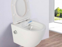 Vas wc suspendat cu functie bideu, semirotund