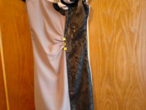 Rochie bicolor roz cu negru