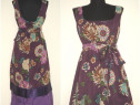 Rochie din panza fina, cu print floral colorat