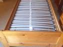 Pat din lemn model rustic 100×200 cu somiera impecabil .