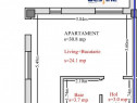 Apartament 1 cameră 30,8 mp + CURTE 70 mp cartier HLINCEA -