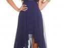 Rochie eleganta cu voal si paiete Athalya Dark Blue - s