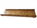 Suport depozitare sub pat din lem ars, cu roti pivotante, handmade