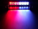 Lumini avertizare 8 LED stroboscop rosu/albastru politie SRI