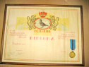 B970-Diploma Asociatia Columbofila Regala Belgia medalie...