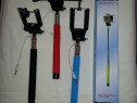 Monopod selfie cu buton declansator pe maner + suport telefon