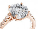 Inel de logodna TEILOR aur roz 18K diamante 0.5ct
