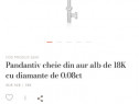 Pandant cheie TEILOR aur alb 18K diamante de 0.08ct