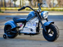 Motocicleta Kinderauto Old School, 300W, 24V, cu roti gonflabile Grey