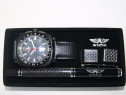 Set cadou aviator ceas+pix+butoni camasa barbat avx1899g2