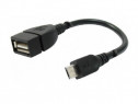 Cablu adaptor USB A mama - micro USB tata, 15cm - 129675