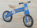 Bicicleta echilibru fara pedale,lemn,albastra,2-4 ani,noua