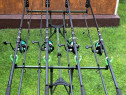 Set Pescuit,4 Lansete 3,90m+4 Mulinete 8.000+Rod Pod Echipat