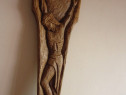 Cadou rar Cruce sculptura lemn vintage de colectie Germania'70